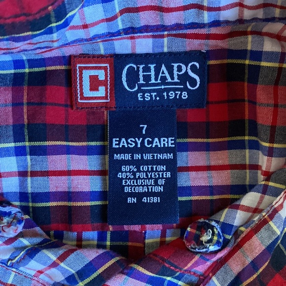 Two Boys Size 7 Button Up Shirts by Chaps - Picture 4 of 5
